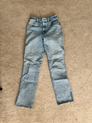 Abercrombie Curve Love 90s Straight Ultra High Rise Split Ankle thumbnail 5