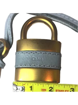 Chloé Paddington Blue Gray Leather Gold Hardware Padlock and Key Replacement thumbnail 7