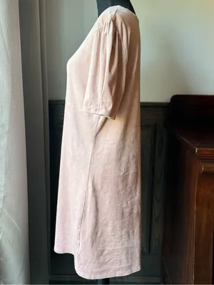 Another Love Soft Blush Pink Short Sleeve Casual Dress large Euc thumbnail 2