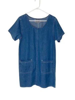 VINTAGE ERIKA CASUALS Denim Shirt Dress thumbnail 2