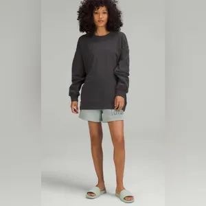 Lululemon Perfectly Oversized Crew Neck Sweater Graphic Grey Size 8 thumbnail 4