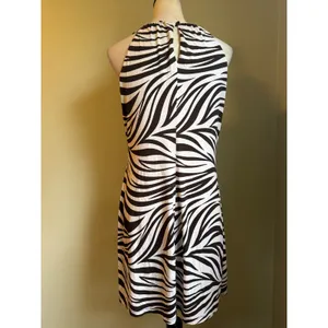 Enfocus‎ Studio Zebra Print Halter Neck Ruffle Dress 12 Y2K boho whimsi animal thumbnail 4