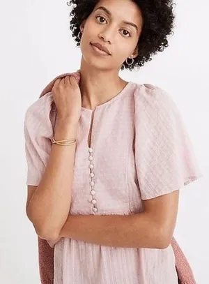 Madewell  Courtyard Flutter Sleeve Top thumbnail 1