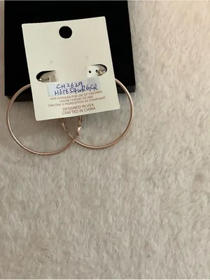 Pomina Rose Gold Hoop Earrings with Infinity Detail thumbnail 4