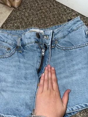 ZARA Blue Jean Skirt Mini thumbnail 3