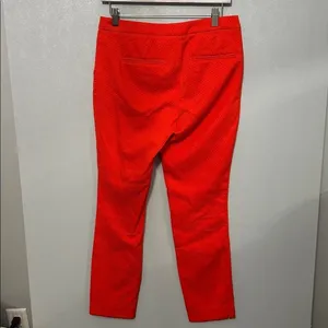 Dalia Womens Dress Pants Red Textured Ankle Tapered Trousers Size 4 thumbnail 5