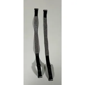 Black Diamond Bra Straps Hosiery Lingerie Fashion Accessory Matching Pair Set of 2 💎 thumbnail 2