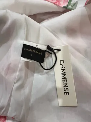 CoMMENSE Square Neck Rose Print Slip Mini Dress Size Large thumbnail 8