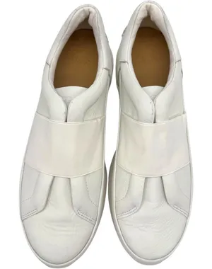 Women’s UGG Libu Stretchy White Leather Slip On Sneakers Sz 8.5 Elastic Narrow thumbnail 1