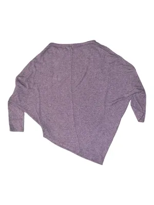 Natural Life Purple Heathered Asymmetrical Hem Dolman Sleeve Top Womens Medium thumbnail 2
