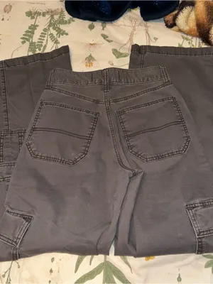 Hollister grey cargo jean pants thumbnail 3