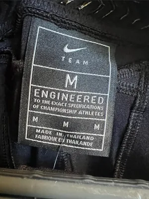Nike Softball pants Black Capri Workout Pants with White Swoosh thumbnail 3