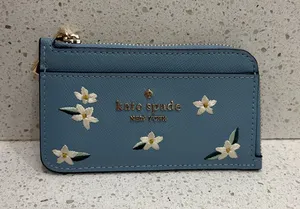 Kate Spade MADISON FLORAL EMBROIDERED Corner Zip Card Wallet KC541 - EUC thumbnail 1