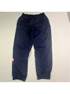 Vintage 90s USA Olympic Track Pants Windbreaker Colorblock Navy Medium thumbnail 5