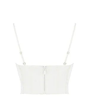 House Of CB 'Bea' Ivory Satin Draped Corset thumbnail 9