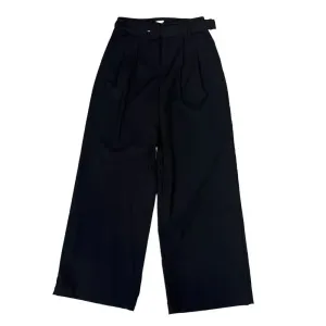 NWT A New Day Women's Black‎ Wide Leg Trousers Size 4 High-Waisted with Belt thumbnail 2