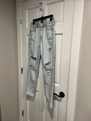 American Eagle Super High-Rise Mom Jean Strigid Size 2 NWT thumbnail 2
