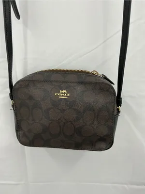 Coach Brown Signature Small Crossbody with Black Strap D17 thumbnail 2