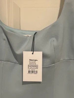 Showpo Pale Blue Scoop Neck Midi Dress with Front Slit thumbnail 5