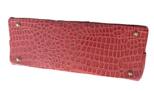 Beijo Pink Patent Leather Crocodile-Embossed Purse Crossbody thumbnail 4