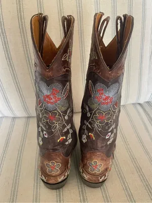 Old Gringo Bonnie 13" Floral Embroidered Leather Western Boots 7.5 B Style L649 thumbnail 6