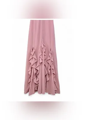 NWT Lulus Women’s Alorna Rose Pink Sleeveless Ruffled V-neck Maxi Dress Size L thumbnail 10