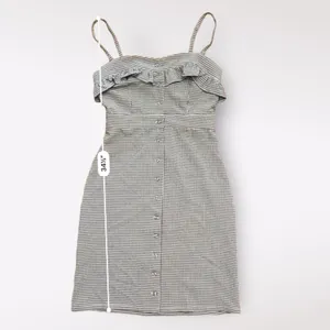 Honey Punch‎ NWOT Gingham Button-Up Short Mini Dress Size S Black White thumbnail 4