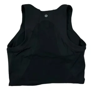 Lululemon Mesh Panelled Training Shelf Tank Top Size 8 Black Lined thumbnail 2