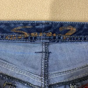 Seven7 Bootcut Jeans Women's Sz12 Blue Contrast Stitch Embroidered Pockets EUC‎ thumbnail 7