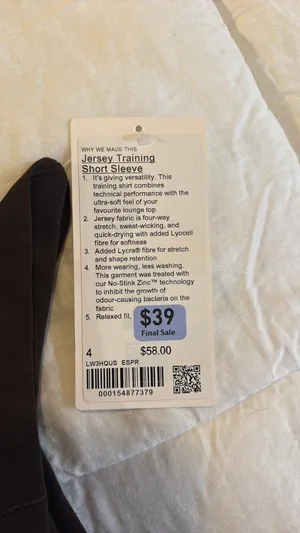 Lululemon Jersey Training Short Sleeve Shirt thumbnail 3