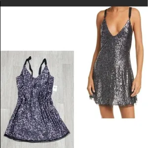 Free People Gold Rush Mini Dress thumbnail 3