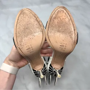 Sophia Webster Evangeline Butterfly Wing Stained Glass Leather Sandal Heels 39.5 thumbnail 12
