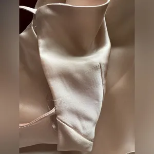 ZARA Satin Maxi Slip Dress Sz L Champagne‎ Gold Double Strap NEW with FLAW thumbnail 10