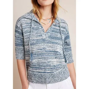 Anthropologie Chunky Knit Sweater Grandma Coastal Carlotta‎ Pullover Fisherman thumbnail 6