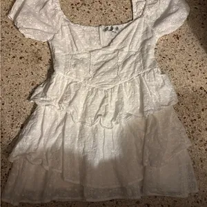 Be Cute Mini Dress in white from Hello Molly. Large white thumbnail 2