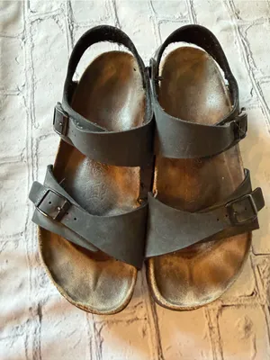 Birki's by Birkenstock "Panama" Ankle Strap Sandals 40 Black Hippie Bohemian thumbnail 9
