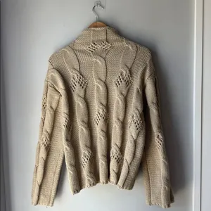 Zara Chunky Wool Blend Textured Knit Mock Neck Sweater thumbnail 2