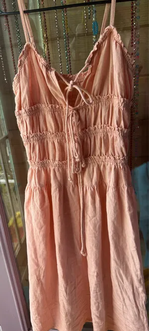 Cream & San light pink strap dress thumbnail 1