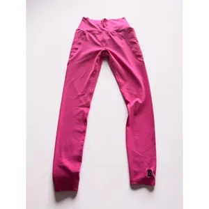 BCouture Womens High Waisted‎ Athletic Leggings Hot Pink Side Pockets Size S thumbnail 2