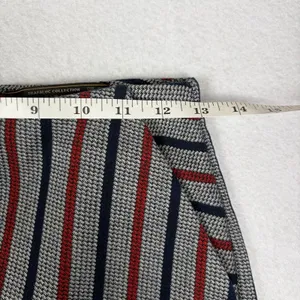 ZARA Trafaluc Striped Micro Skort Women's XS Red Blue Mini Pockets Preppy Chic thumbnail 4