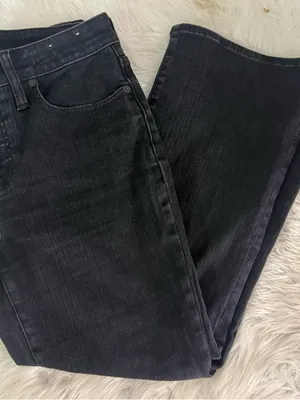 Madewell Curvy Kick Out Crop Jeans Black 29 Petite High Rise thumbnail 5