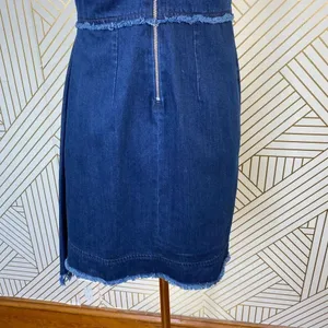 N/Nicholas Denim Flare‎ Side Sleeveless Dress Blue thumbnail 10
