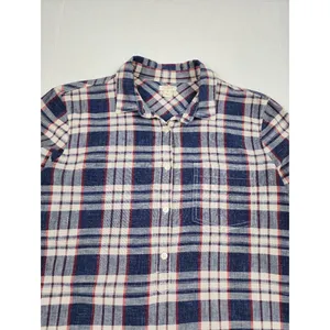 J.Crew Women's Plaid Shirt Homespun Boy Fit Popover Blouse 100% Cotton Size M thumbnail 12