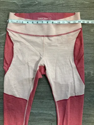 Outdoor Voices two-tone, cropped leggings featuring a distinct pink and light pink colorblock thumbnail 6