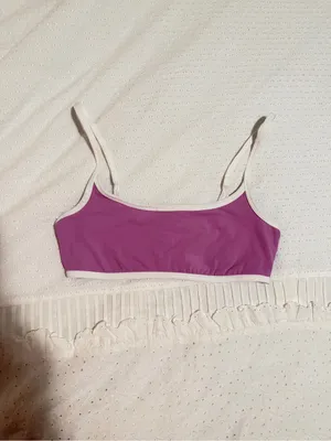 Aerie Real Me Tipped Scoop Sports Bra | Planet Pink thumbnail 2