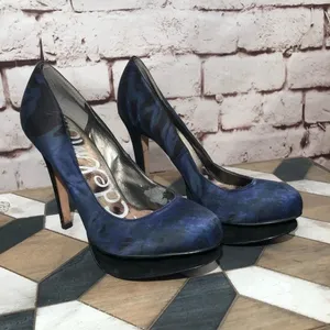 Sam Edelman Ulysa Platform‎ Pump In Midnight Blue thumbnail 6