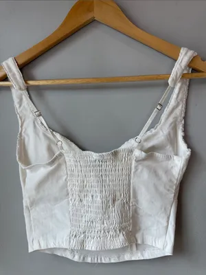 Wild Fabric Crop Top White XS thumbnail 2