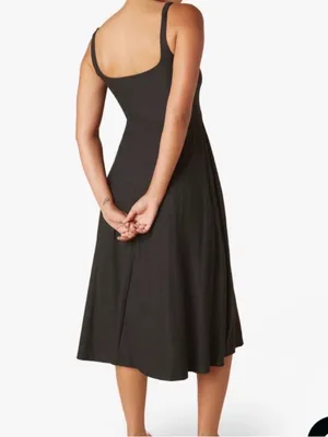 Beyond Yoga Featherweight At The Ready Square Neck Dress Darkest Night - Size M thumbnail 2