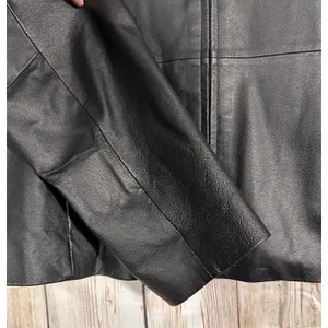 Vintage Uniform John Paul Richard Black Leather Jacket Womens Size 16 Minimalist thumbnail 3
