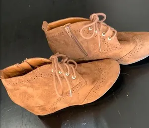 City classified wedge lace up ankle booties thumbnail 1